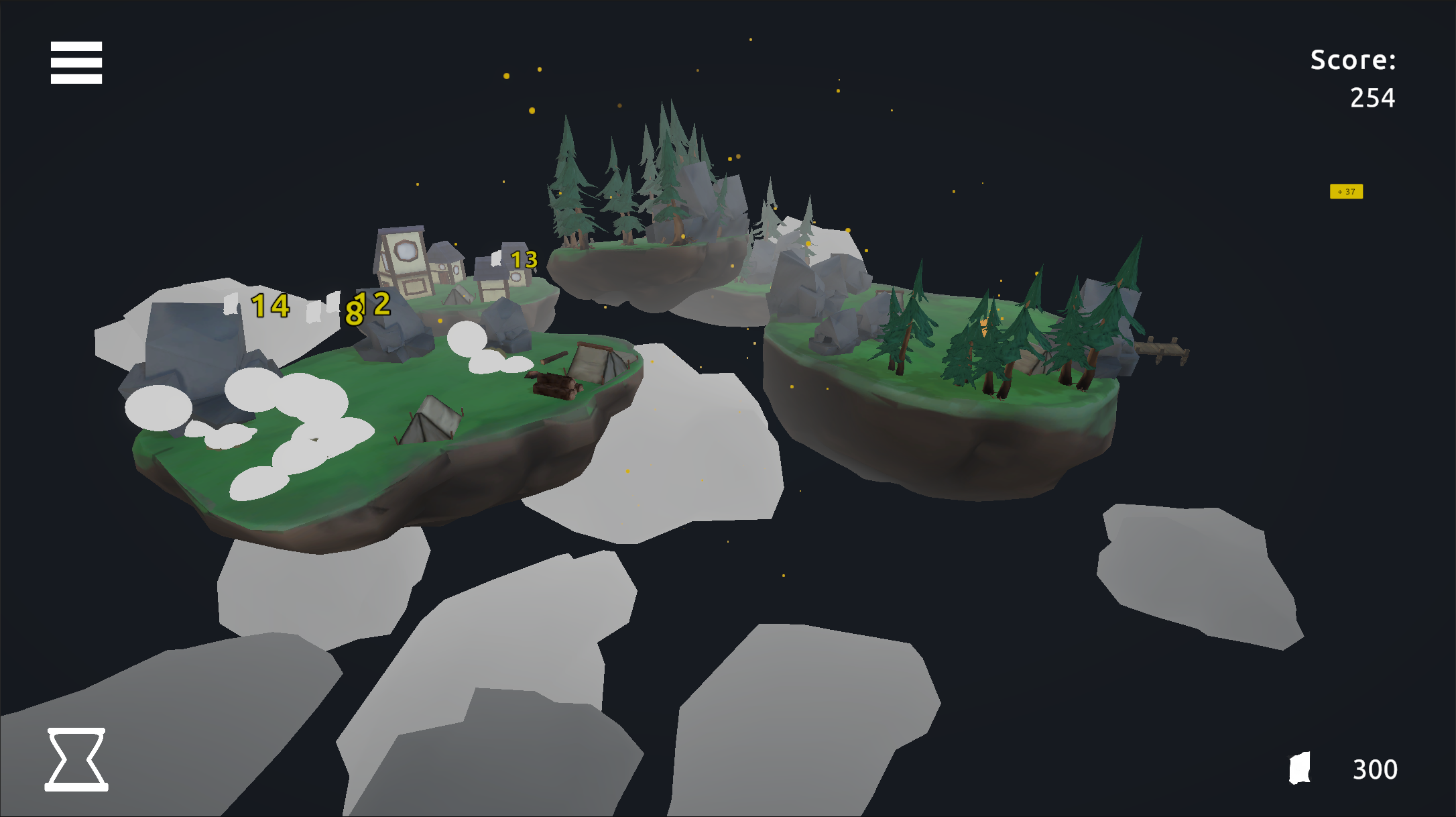 Gathering resources at night
